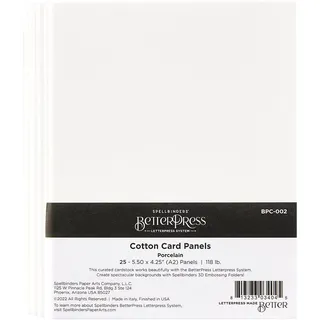 BetterPress Cotton Card Panels A2 Porcelain