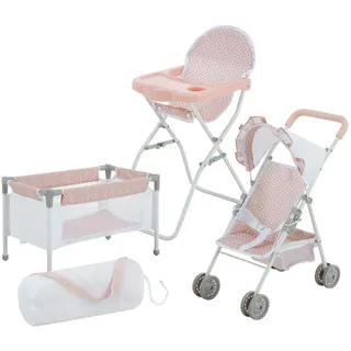 Teamson Kids Babypuppen-Kinderzimmer-Set,, Pink, Holzwerkstoff, 40x54x26 cm, Spielzeug, Kinderspielzeug, Puppen & Puppenzubehör, Puppenzubehör