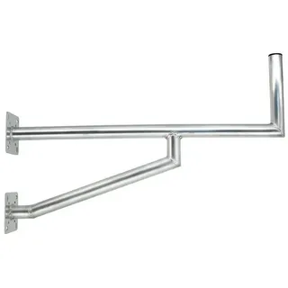 PremiumX 100cm Wandhalter Aluminium zwei Wandplatten SAT Wand-Halterung für Satelliten-Schüssel Wandausleger Schraubensatz