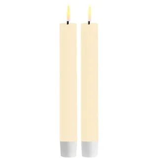 Deluxe Homeart LED Stabkerze 15 cm Ø 2,2 cm creme 2 St.