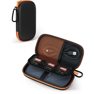 ProCase Festplattentasche für SanDisk Extreme Pro mit USB4 (2TB/4TB), Stoßfeste Tragetasche für SanDisk SSD Externe Festplatte Portable Hülle Tasche -Schwarz