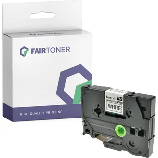 Kompatibel für Brother P-Touch H 100 R (TZE-211) Schriftband 6mm/8m Schwarz auf Weiss