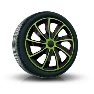 NRM Radzierblende Quad schwarz/grün 17 Zoll 4er Set