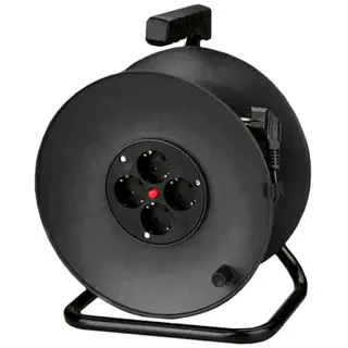 Edm Thermal Protector 4 Plugs 50 M Kabeltrommel - Black - One Size