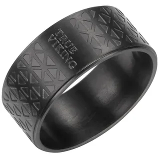 True Rebels Ring Edelstahl in schwarz | Gr.: 58