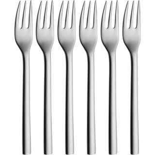 WMF Nuova Kuchengabel Set 6-teilig, 16 cm, Cromargan Edelstahl poliert, glänzend, spülmaschinengeeignet