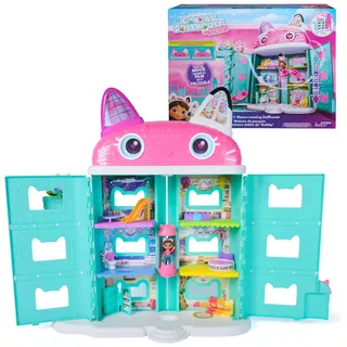 DREAMWORKS GABBY'S DOLLHOUSE: DER FILM - Puppenhaus zum Kinofilm, über 60 cm groß, mit Gabby-Figur & Dollhouse Zubehör, für Kinder ab 3 Jahren, 1:12