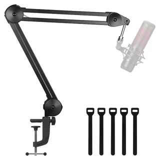 SNUNGPHIR InnoGear Microphone Arm Stand, Heavy Duty Mic Arm Microphone Stand Suspension Scissor Boom Stands with Mic Clip and Cable