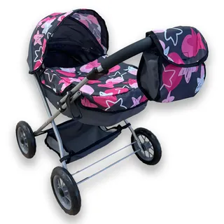 Bayer MEGA SET 9in1 Puppenwagen Kinderwagen mit Puppe und Zubehör Kinder