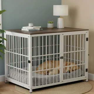 Bingo Paw Hundekäfig Möbel XL 107 x 71 x 81 cm Weiß