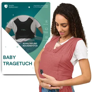 Koala Babycare Tragetuch Baby Neugeborene - Einfach Anzuziehen für Mütter und Väter - Babytrage Multi-Use Bis 9kg - Babytragetuch Bourdeaux
