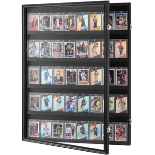 Vevor Vitrine für Sportkarten in 35 verschiedenen Ausführungen, 617 x 775 x 55 mm, Schaukasten mit 98% UV-Schutz, PC-Glas, abschließbarer Wandschrank für Fußball, Basketball, Hockey Sammelkarten