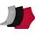 Kurzsocken 3 Paar Schwarz/Grau/Rot 47-49