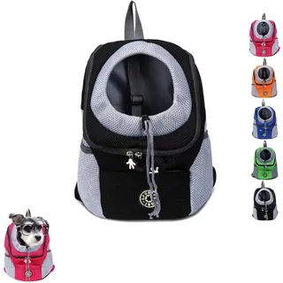 Giurui Hunderucksack, Sommer Hunderucksack, Hundetragerucksack für große Hunde, zum Wandern (Schwarz, M)