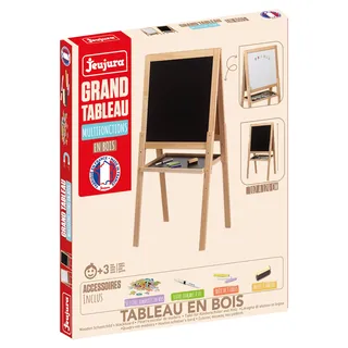 JeuJura - Große Multifunktionstafel aus Holz – Nachahmungsspiel – eine Tafel aus Holz – eine magnetische weiße Schiefertafel – Aufbewahrungstablett – Schreiben – Zeichnen – ab 3 Jahren – 8748