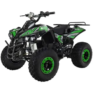 ACTIONBIKES MOTORS Kinder Quad S-10 1000 Watt Federung, Scheiben-/Trommelbremsen, bis 20 km/h (sw/grün)