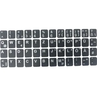 DEUTSCHE Tastaturaufkleber- schwarz MATT 48 Tasten 1,1 cm x 1,3 cm Tastatur aufkleber Selbstkleben kompatibel für HP Pavilion dv9000 - Schwarz