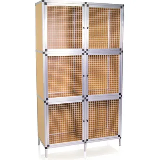 Hochwertiger Hasenstall mit 6 Boxen für Kaninchen, Tauben und andere Kleintiere