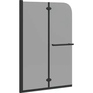 vidaXL Duschabtrennung Dunkel transparent 120 x 140 cm