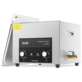 Vevor 15 L Ultraschallreiniger mit Heiztimer & Korb professionelle digitale Schallkavitationsmaschine, 360 W Reinigungsmaschine für Laborwerkzeuge Metallteile Vergaser Messing Autoteile Motorteile