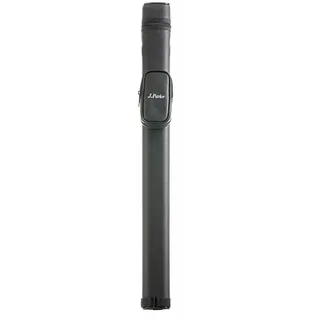 J. Parker Billardköcher – Tasche für 2-TLG. Pool- & Snooker-Queue, 85 cm, schwarz, ovales Gehäuse, mit Zubehörtasche und Tragegurt, robuster Kunstleder-Köcher für Queue-Schutz