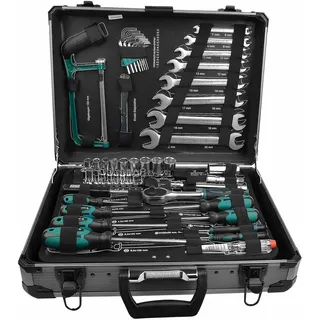 Brüder Mannesmann Werkzeuge Alu-Werkzeugkoffer bestückt 133-tlg.