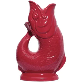 Gluckigluck Karaffe XL Beerenrot – 1,2 l – Original Gluggle Jug aus England – Wasserkrug mit Glucker-Geräusch Handgefertigt und glänzend – Kult-Krug als Vase oder Dekanter