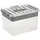 Q-Line Aufbewahrungsbox 40 x 30 x 26 cm 4-tlg. transparent/grau