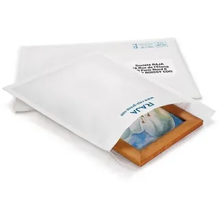 RAJA Versandtasche + Luftpolstertasche, Luftpolster-Versandtaschen PMBL5C Papier Weiss 100 Stk.)