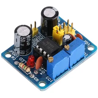 NE555 Pulsmodul Einstellbare Frequenz Arbeitszyklus Rechteckwelle Rechtecksignalgenerator Pulsfrequenzgenerator mit LED-Anzeige