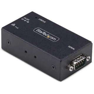 Startech StarTech.com Serial to Ethernet Adapter, IP LAN to RS232 DB9 Converter - Schwarz