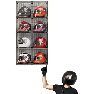 GRRICEPL Metall-Helm-Organizer, Hut-Aufhänger, Regale, Bodenstehender Fahrradhelm-Präsentationsständer Aus Metall, Einzelhandelsregale Mit 2/3/4/5 Ebenen (Farbe : Schwarz, Größe : 31.5x31.5x155cm)
