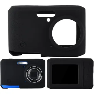 Hzycwgone Weich Silikon Schutzhülle für Kodak Pixpro FZ45-16.44 Megapixel Digitale Kompaktkamera,Anti-Kratzer Schmale Passform Tasche Hülle für Kodak Pixpro FZ45 Digitalkamera - Schwarz