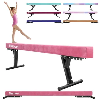 FBSPORT schwebebalken für zuhause schwebebalken höhenverstellbar Kinder,244CM Gymnastik Balance Beam Gym Trainingsgeräte Balken turnbalken 5 Höhen Einstellbare