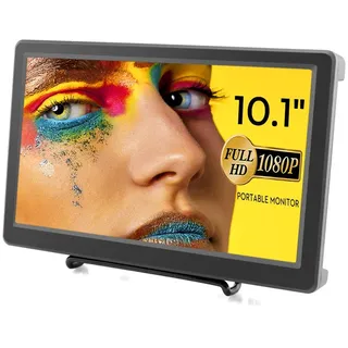 ELECROW 10.1 Zoll Mini Monitor 1920X1080p HD VGA IPS Bildschirm Raspberry Pi Display CCTV Monitor Kompatibel mit Raspberry Pi,Windows 7/8/10/11, Spielekonsolen