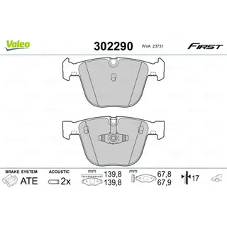 Valeo Bremsbelagsatz, Scheibenbremse