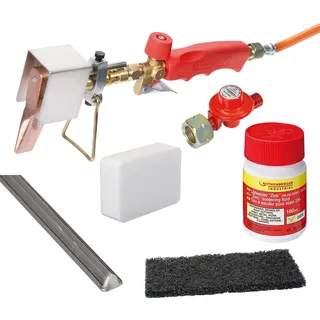 Rothenberger Industrial Dachrinnen-Lötset inkl. Propan-Konstantregler Rolot Lötwasser Salmiakstein & Rovlies - 1500004466