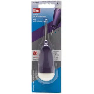 Prym Pfriem, ergonomische Ahle, Pflaumenblau/Weiß