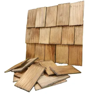 WeWi - 200 Stück Dachschindel, handgeschlagen, nussbaumfarben ca. 40 x 23 x 3 mm - für Krippen und Modellbau