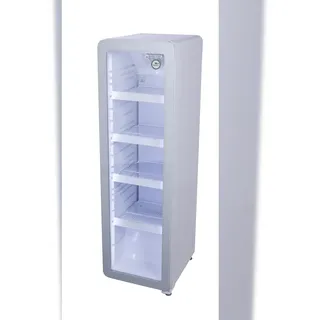 Gastro-Cool - Flaschenkühlschrank schmal - Retro Look - Vintage - Glastür / 140l - Weiss - GCGD135
