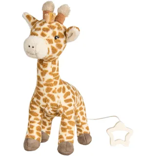 Sterntaler Spieluhr M Giraffe Kaya – Spieluhr aus weichem Stoff – entnehmbares Spielwerk – Melodie: Brahms Wiegenlied, praktischer Sternengriff - Einschlafhilfe - Geschenk, ab Geburt, goldbraun