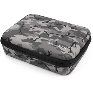 deleyCON Tasche Hardcase für GoPro Actionkamera & GoPro Zubehör Robust Strapazierfähig Staubschutz Aufprallschutz Spritzwasserschutz für GoPro HERO 13 HERO 12 HERO 11 HERO 10 HERO 9 Gr. L - Camouflage