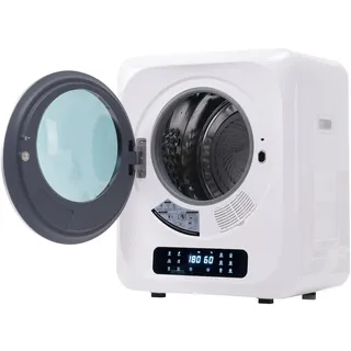 OKWISH Mini Wäschetrockner 49x43x59cm 3kg Elektrischer Ablufttrockner Wandmontage Energieeffizient mit 6 Programmen Überhitzungsschutz 850W Weiß