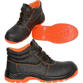 Urgent Arbeitsschuhe Sicherheitsschuhe Schutzschuhe Ankle OHNE Stahlkappe (101OB-OR) Gr. - Schwarz/Orange -