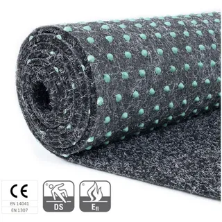 Carpeto Rugs Kunstrasen Balkon Teppich Wasserfest - Kunstrassenteppich Outdoor - Rasenteppich Balkon Meterware mit Noppen - Kunstgras Balkonteppich - Grau - 400 x 400 cm