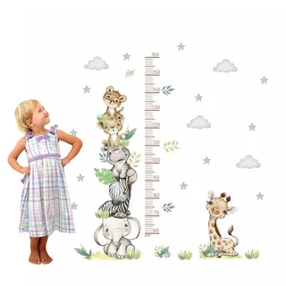 Kinder Messlatte Baby Messlatte Höhe Diagramm Größenmesser Kinder und Baby 3D Cartoon Höhenmesser Kinder Messleiste Wandtattoo Wanddeko Wandbild wandaufkleber für Kindergarten Kinderzimmer 180cm,B