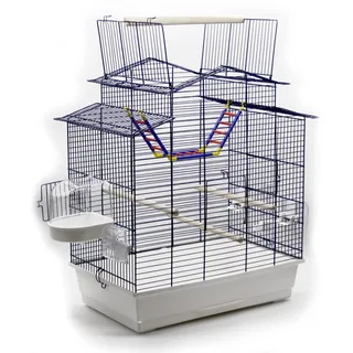 XXL Vogelkäfig Wellensittich Kanarien mit Freisitz & Zubebör