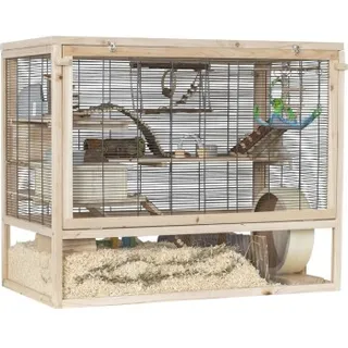 Trixie Kleintierkäfig Nagerheim 100 x 80 x 50 cm Holz