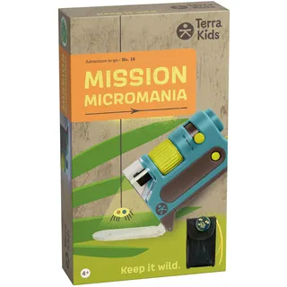 HABA 2013655001 - Terra Kids, Mission Micromania, Pocket-Mikroskop, Mini-Mikroskop für Kinder inkl. Tasche, Adventure to go/No.10