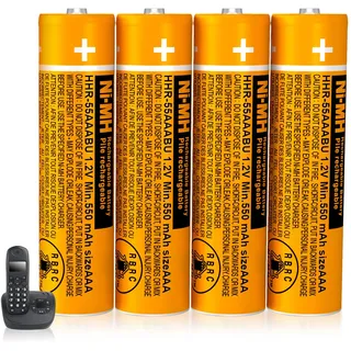 BENNTOP NI-MH AAA Akku 550mAh 1.2v für Panasonic schnurlose Telefone Wiederaufladbare AAA Batterien HHR-55AAABU für Gigaset BT Telefone